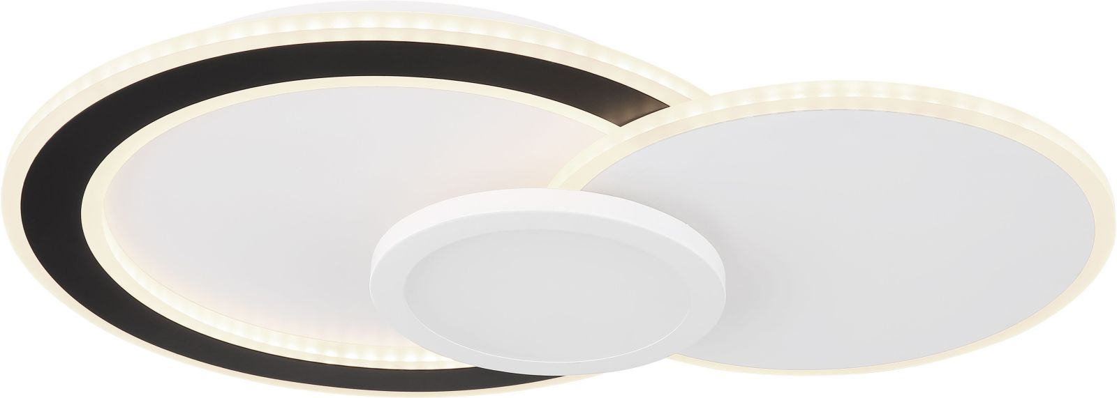 LED-Deckenleuchte - schwarz-weiß - mit Fernbedienung