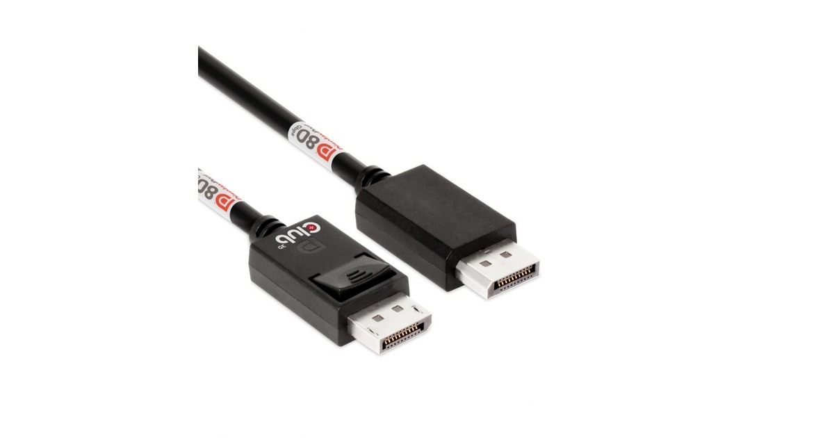 Club 3DDisplayPort 2.1 Bi-Directional VESA DP80 Certified kabel 4K 240 Hz  (1,6 meter)