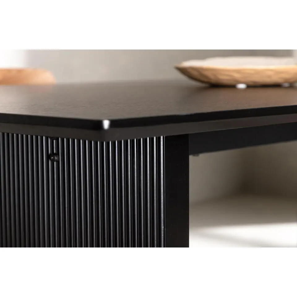 Eettafel Zwart Hout - 200x100x75cm - Vail