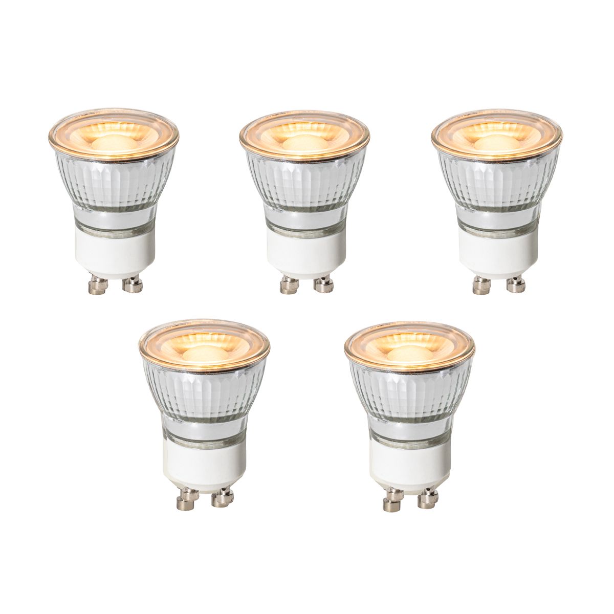 Set van 5 GU10 3-staps dimbaar LED lampen 35mm 4W 200 lm 2200K