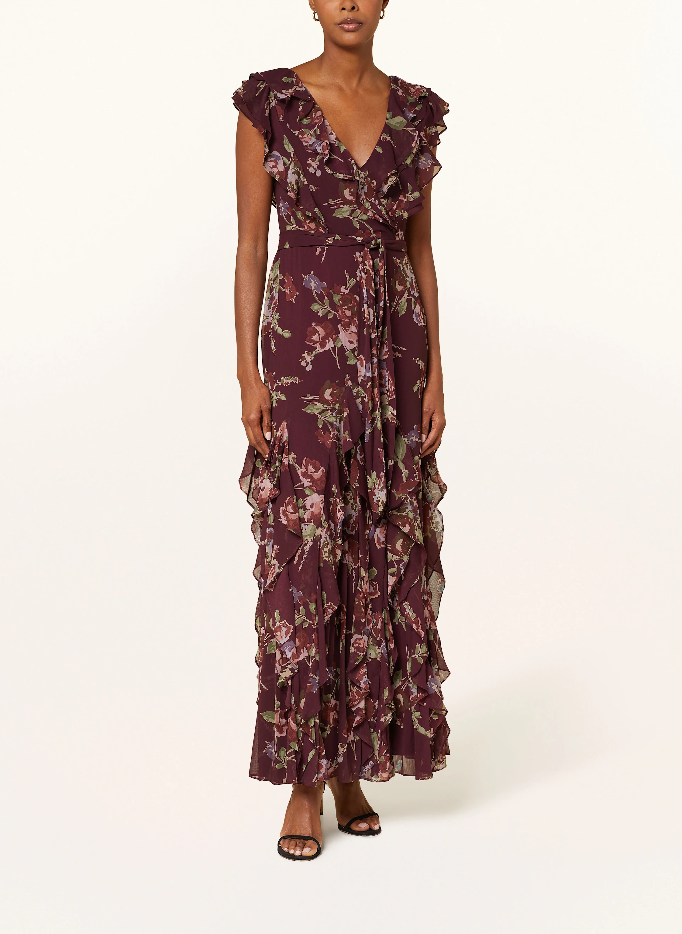 LAUREN RALPH LAUREN Kleid mit Cut-out und Volants
