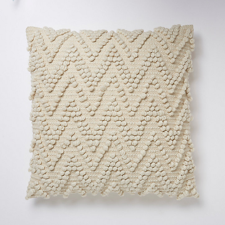 Coussin Pondicherry blanc 50 x 50 cm