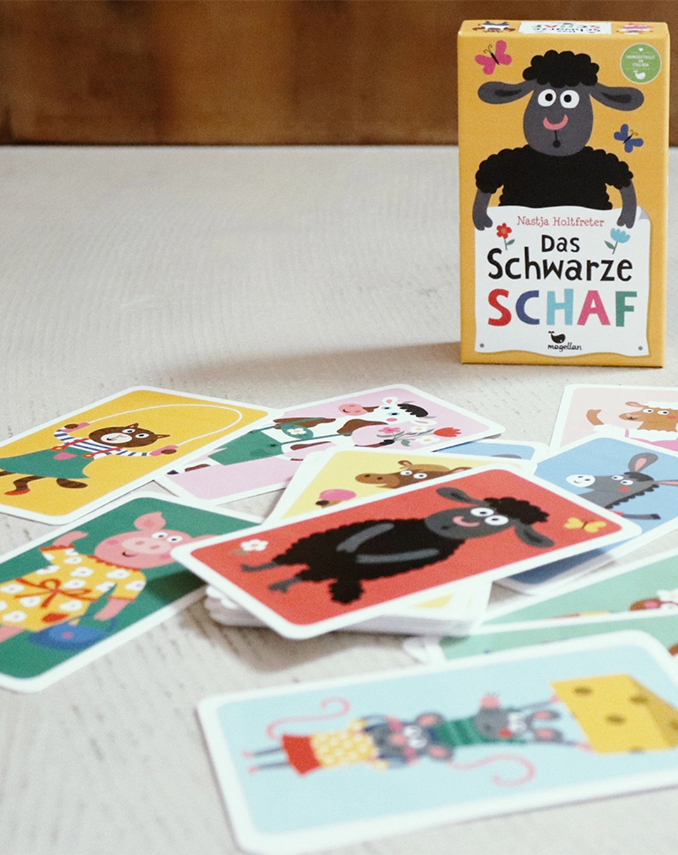 Kartenspiel DAS SCHWARZE SCHAF in bunt