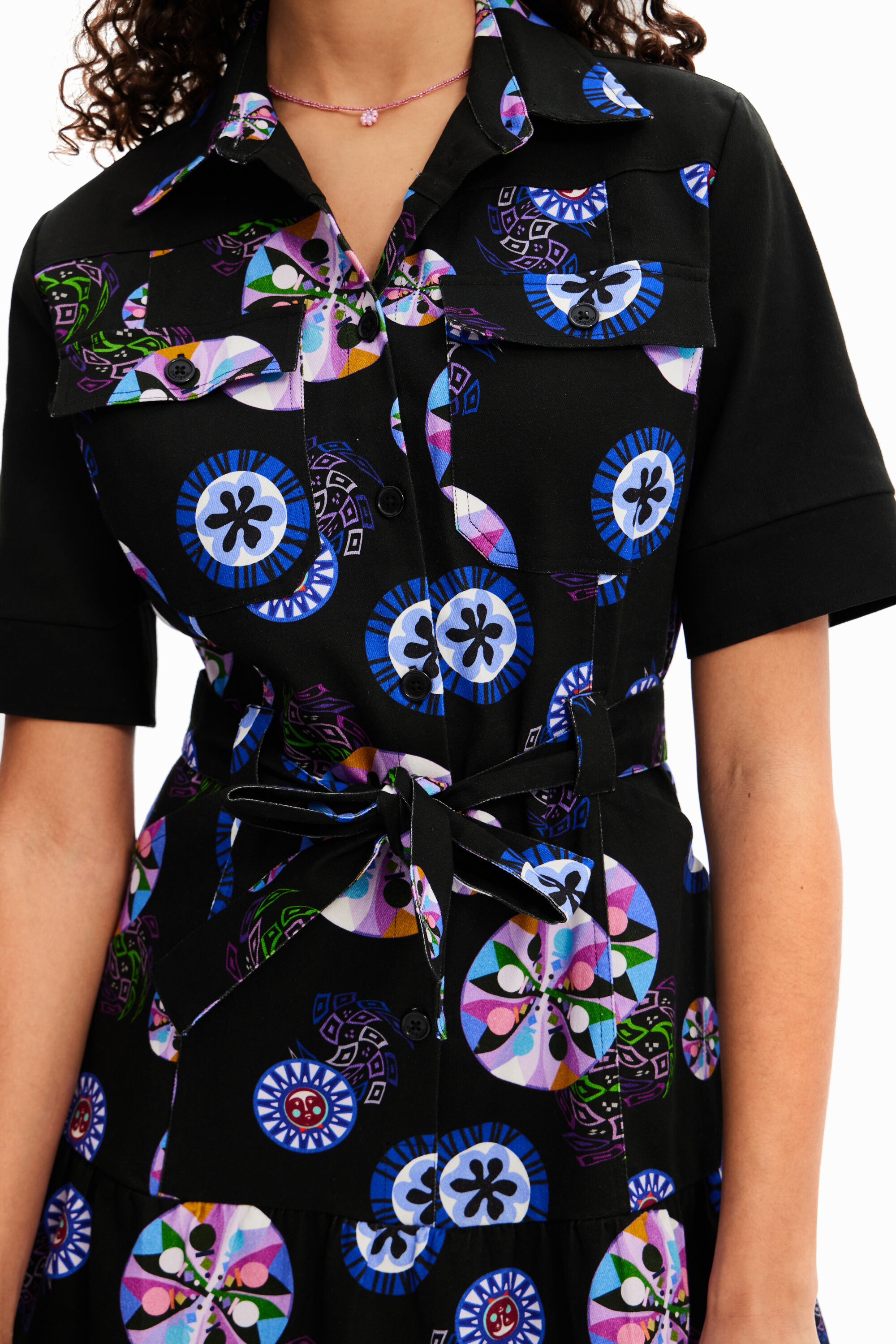 Robe chemise courte boules M. Christian Lacroix