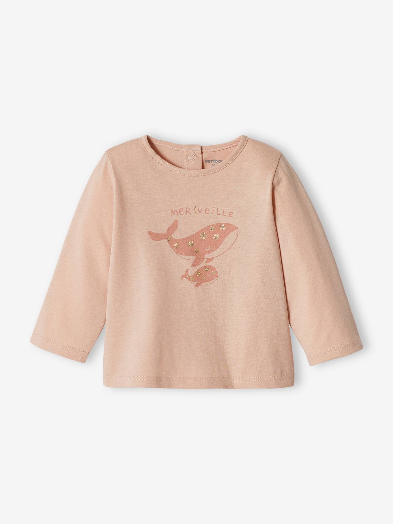 Conjunto de 2 camisetas básicas de manga comprida para bebês na cor amarelo claro.