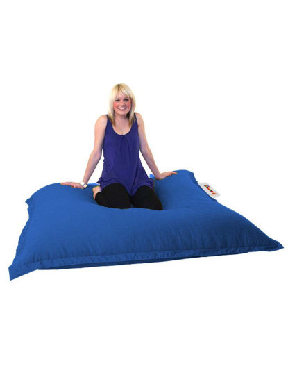 Blue Cushion Pouf