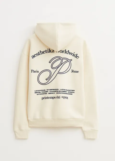 Hoodie Paris off-white (WIT.IV)