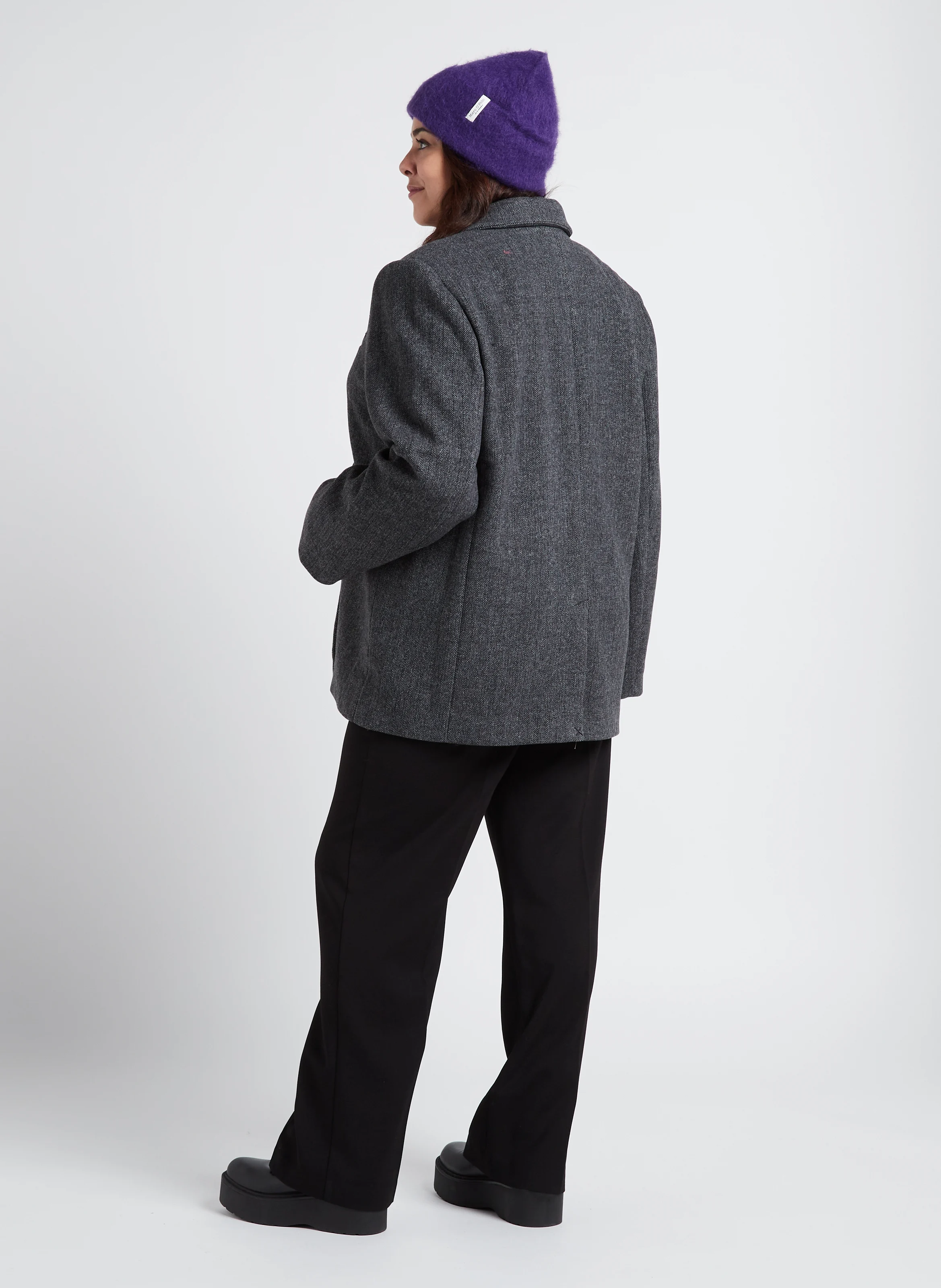 Pantalon droit stretch | Noir