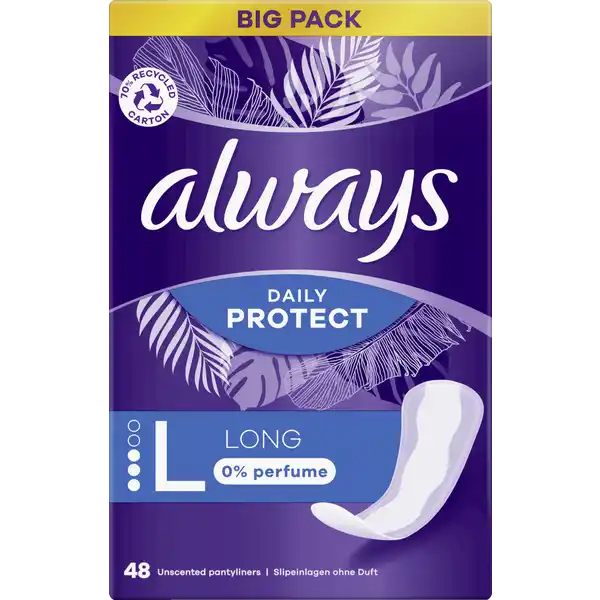 Daily Protect Slipeinlagen Long ohne Duft Big Pack