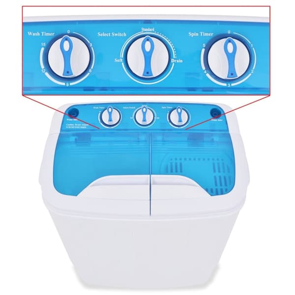 vidaXL Minivaskemaskin tvillingkar 5,6 kg