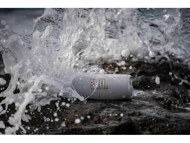 JBL Bluetooth Speaker Charge 5 Grau Tragbarer wasserdichter Lautsprecher mit Powerbank