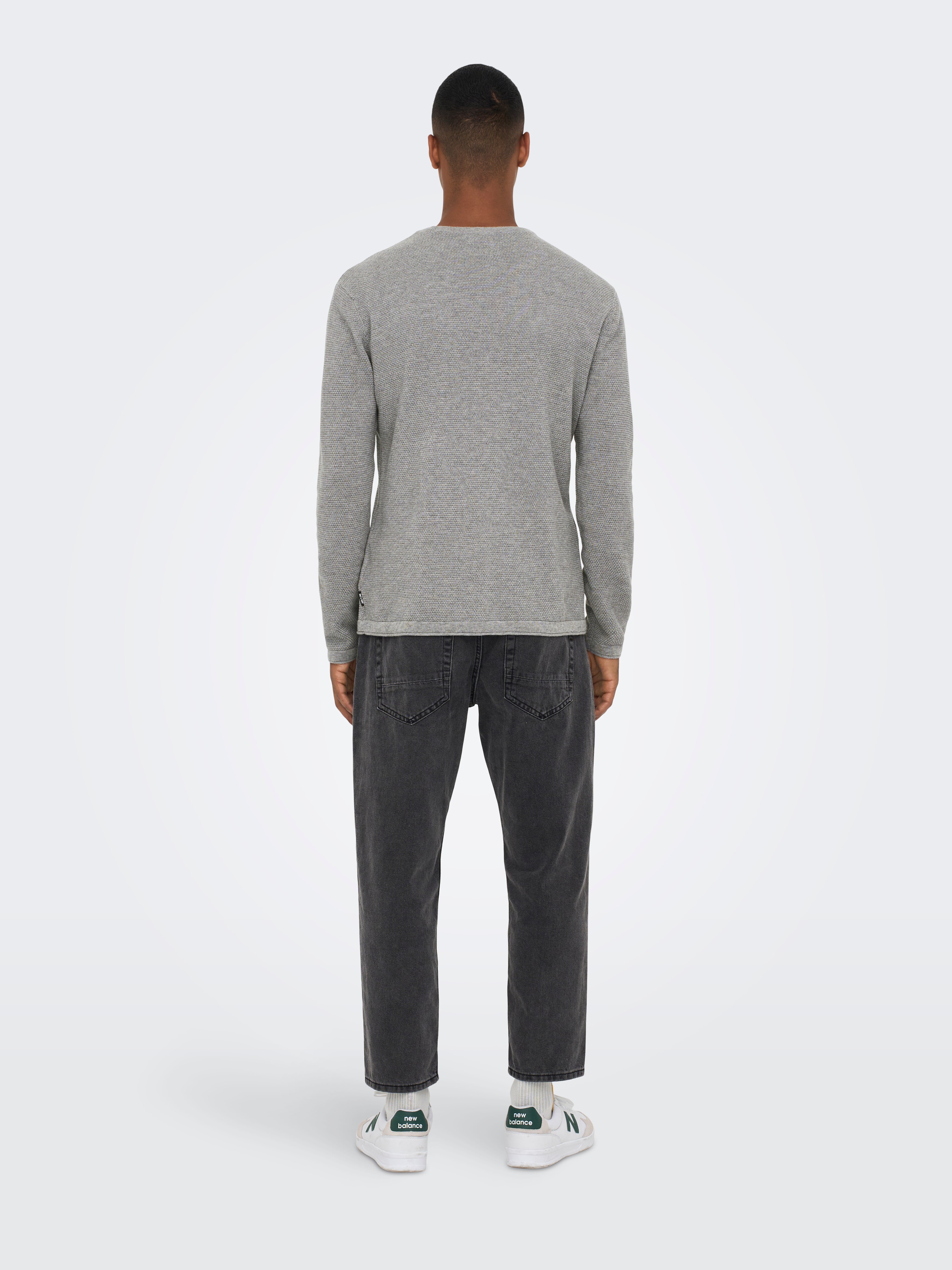 ONSPANTER Pullover Medium Grey Melange