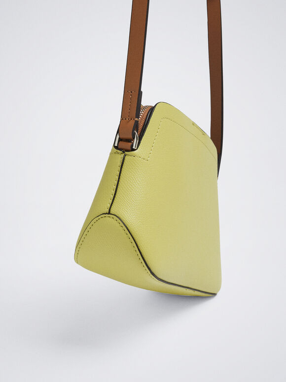 Bolsa de ombro com vários bolsos - Amarela