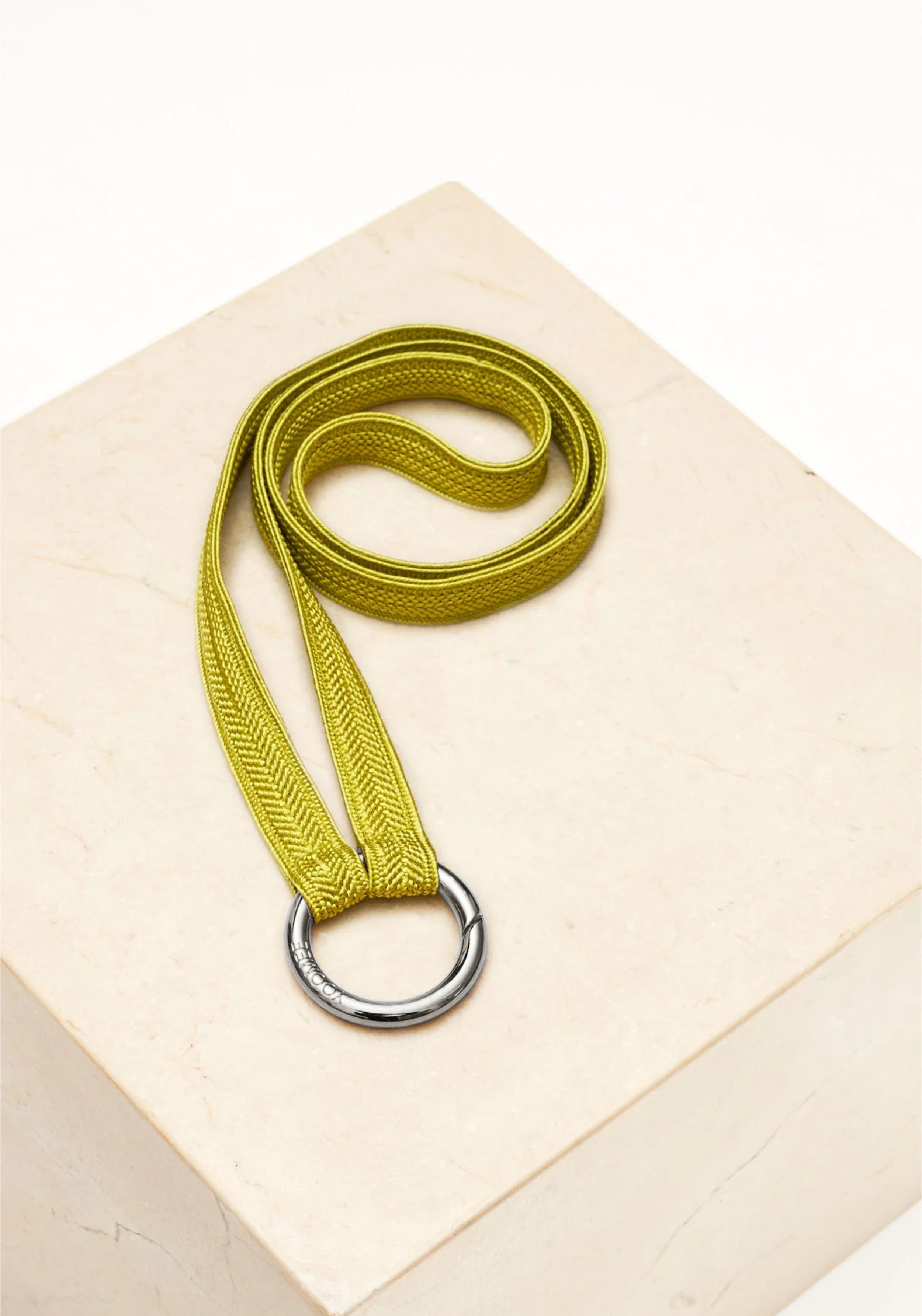 YOOMEE Schlüsselband Keychain Zahra Limegreen Silver