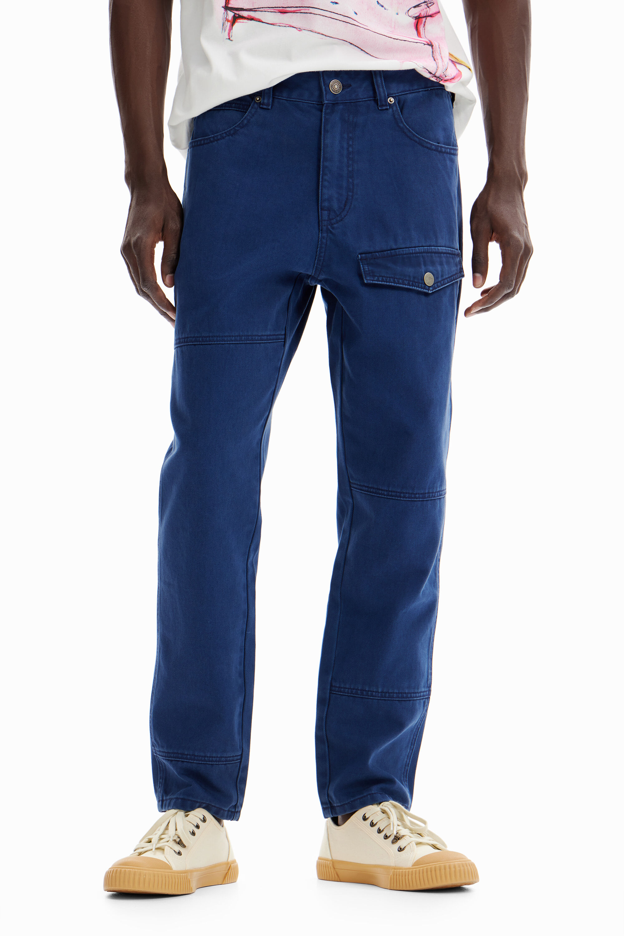 Pantalon sergé poche