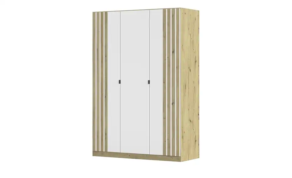 Drehtürenschrank Genua Weiß 3 Stück