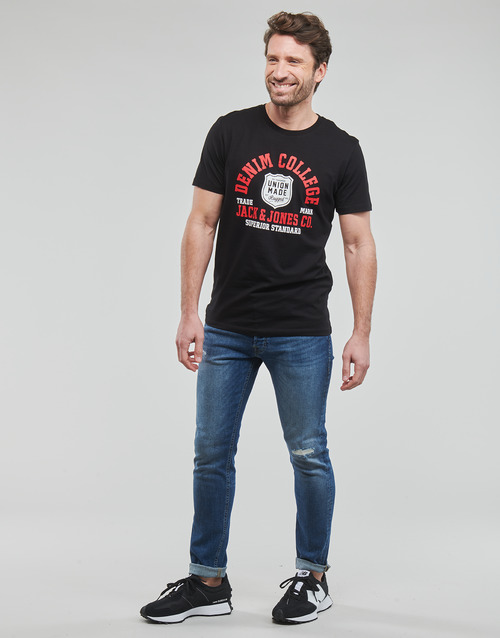 Jack & Jones - JJELOGO TEE SS O-NECK - Noir