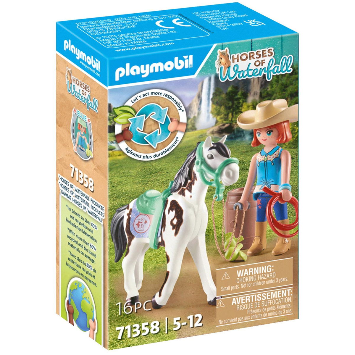 PLAYMOBILPLAYMOBIL   Horses of Waterfall 71358 Ellie & Sawdust mit Westernübung