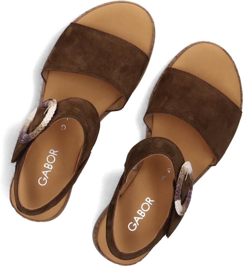 Gabor 706 Sandalen Met Sleehak Dames Bruin
