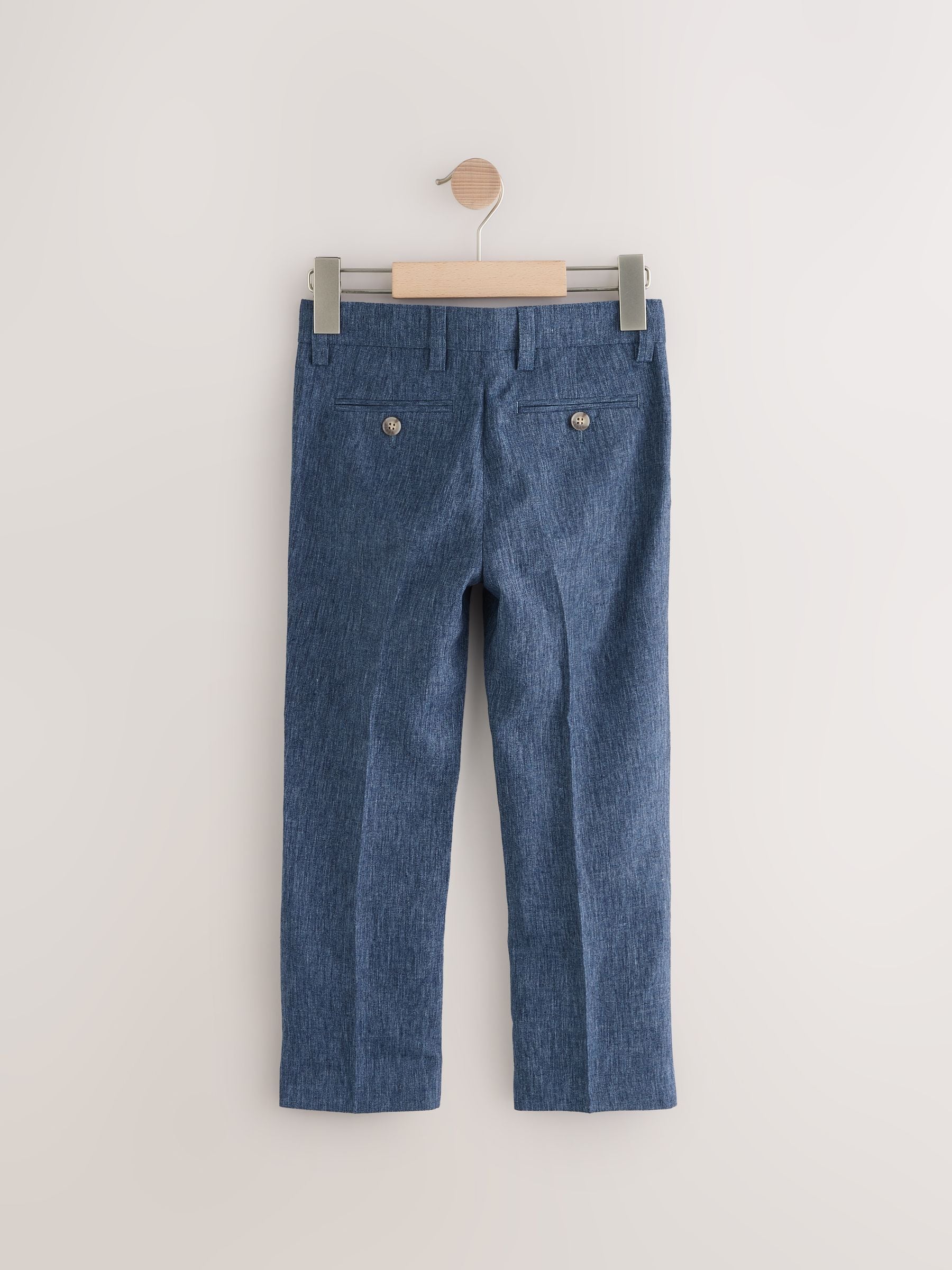 Blauw - Linnen pantalon (3 - 16 jr)