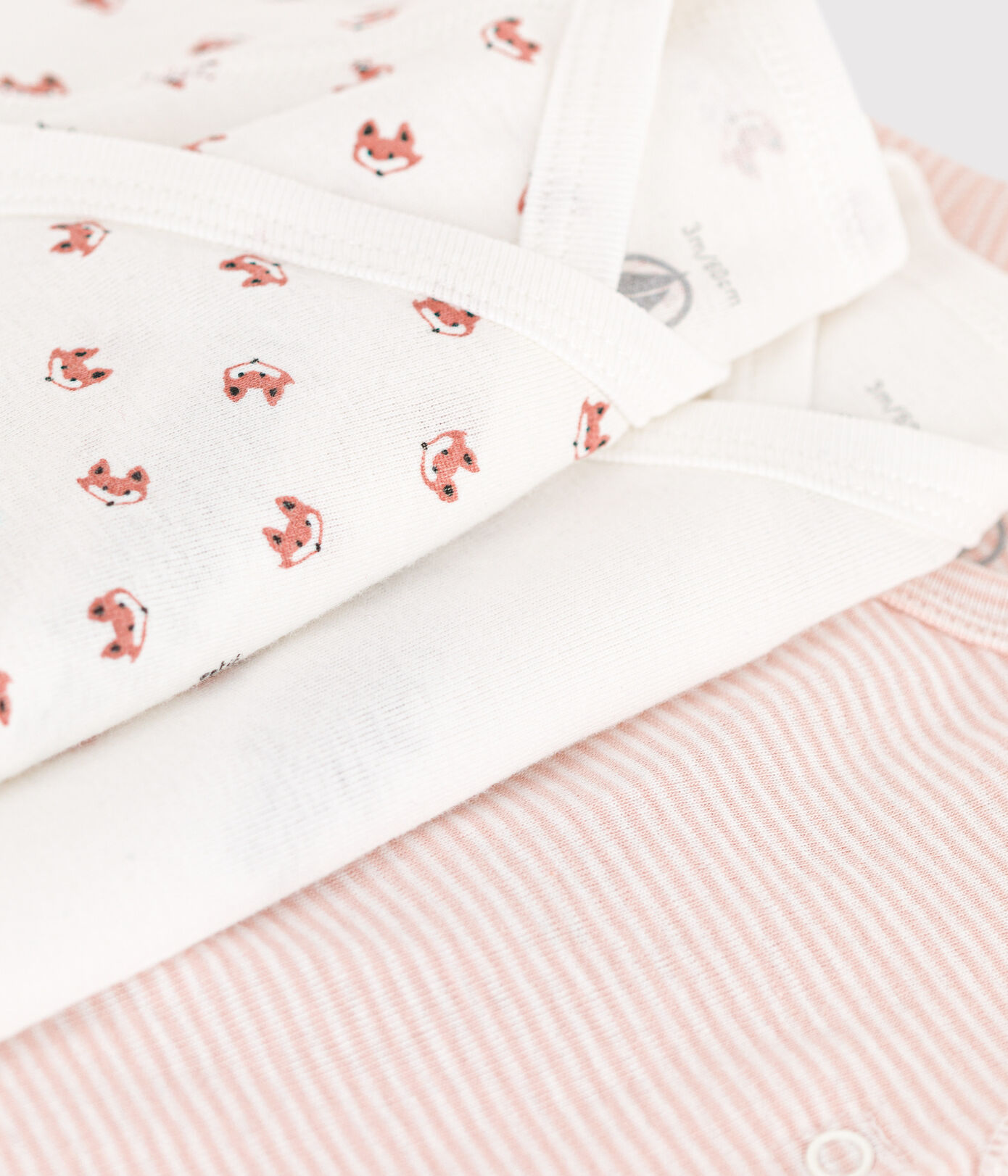 LOT DE 3 BODIES MANCHES LONGUES BÉBÉ EN COTON