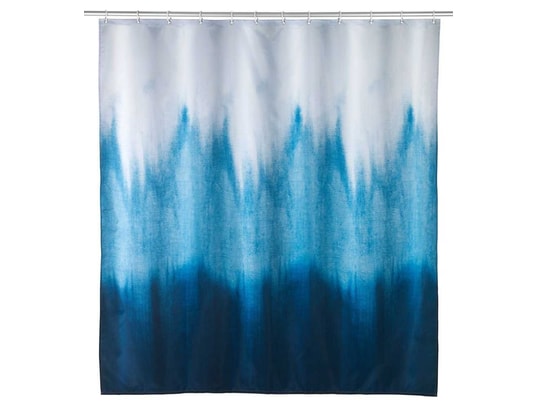 WENKO - Accessoire de douche Rideau de douche baltik 180 x 200 cm - bleu et blanc