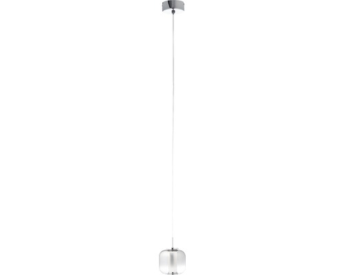 LED hanglamp 6W 400 lm 3000 K HxØ 120x8 cm chroom/gerookt glas