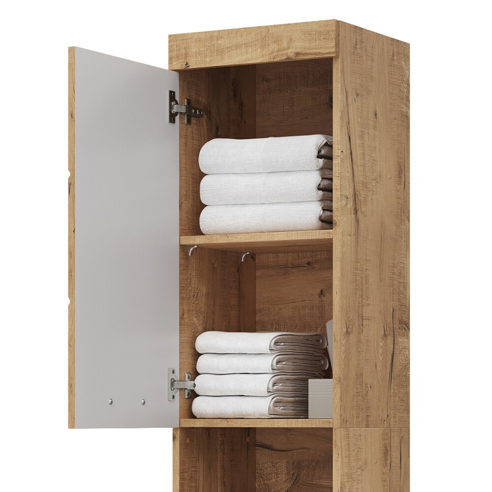 Vicco Hochschrank Badschrank Badezimmerschrank Luna 2 Türen Ablage 5 Fächer