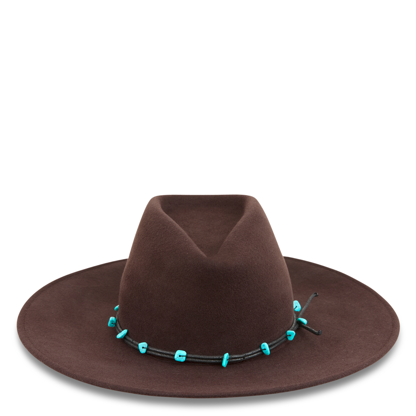 HUSTON - Chapeau bords larges en laine | Marron