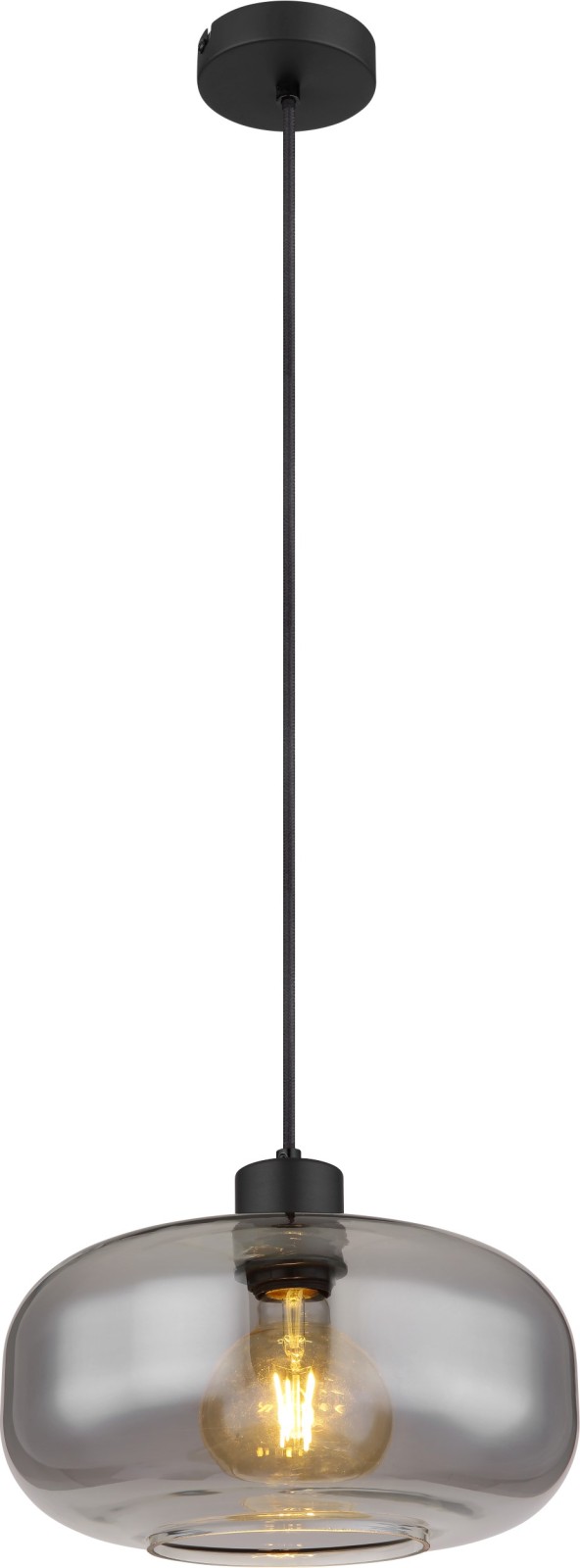 Pendelleuchte - schwarz matt - 120 cm hoch
