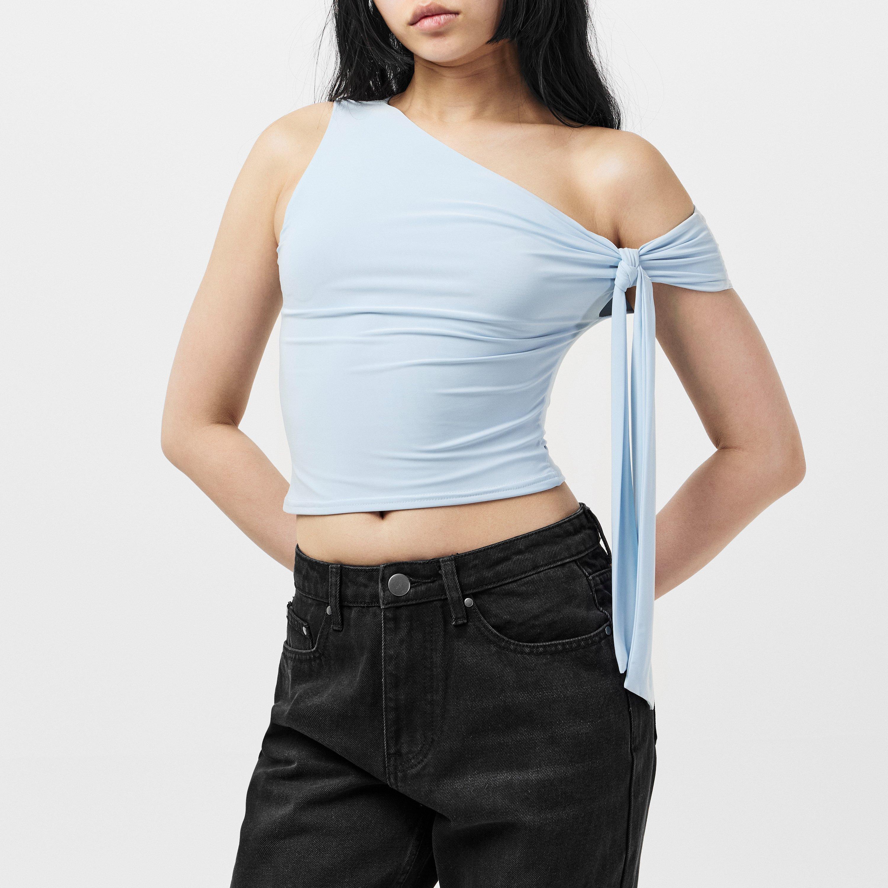 Missy Empire ME Tie Shoulder Top Womens