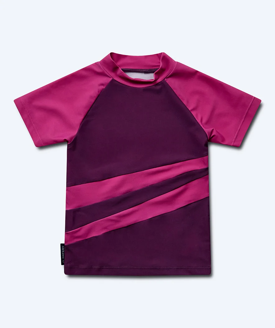 Watery UV-trøje til børn - Manami Kortærmet Rashguard - Lilla
