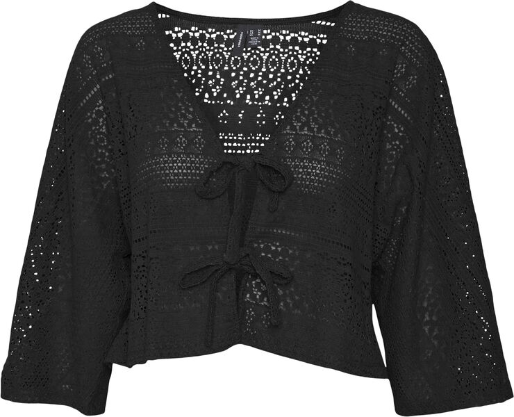 Vero Moda VMHONEY LACE 3/4 BOLERO TOP WVN GA Black