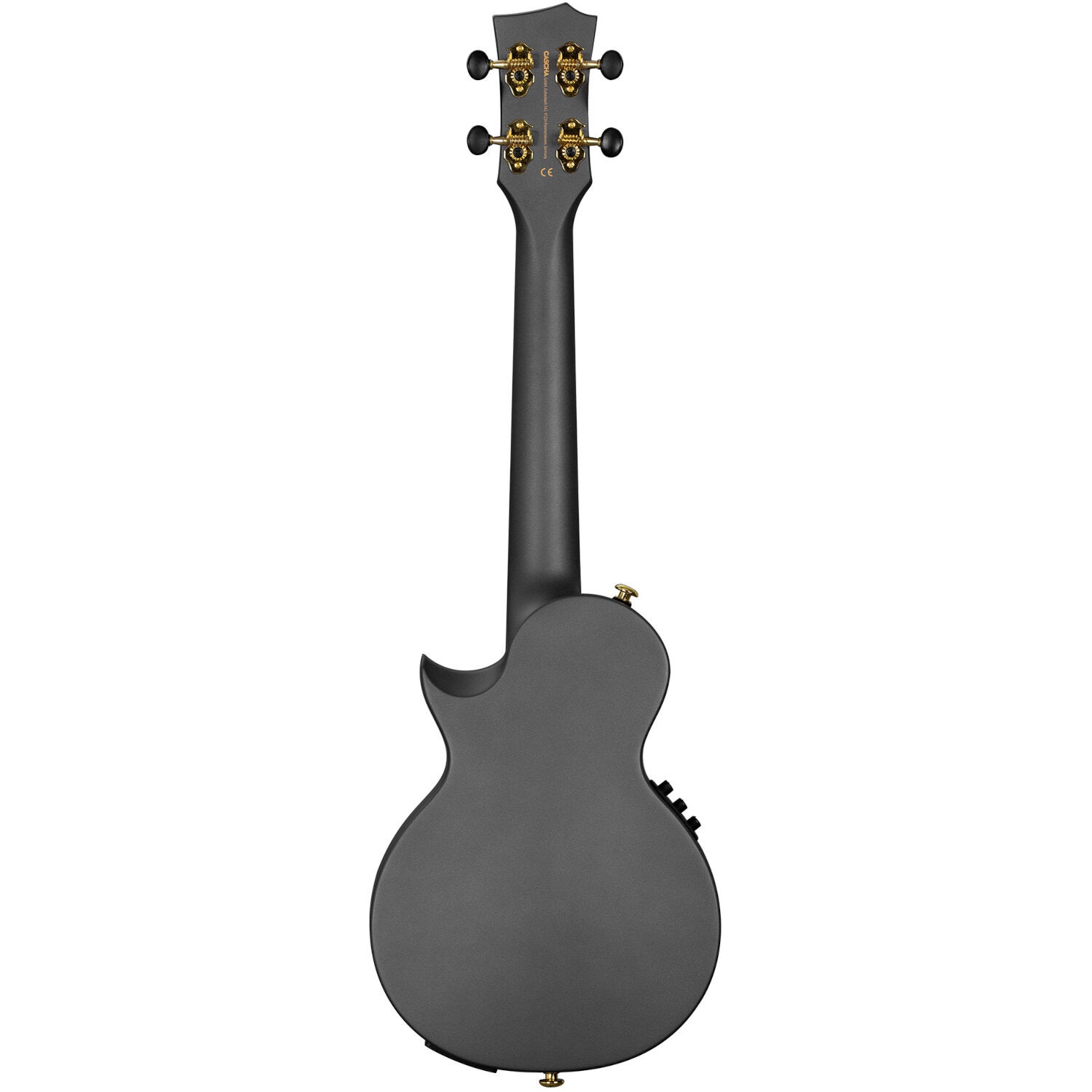 Cascha HH 2258E Black elektrisch-akoestische carbon fiber concert ukelele set