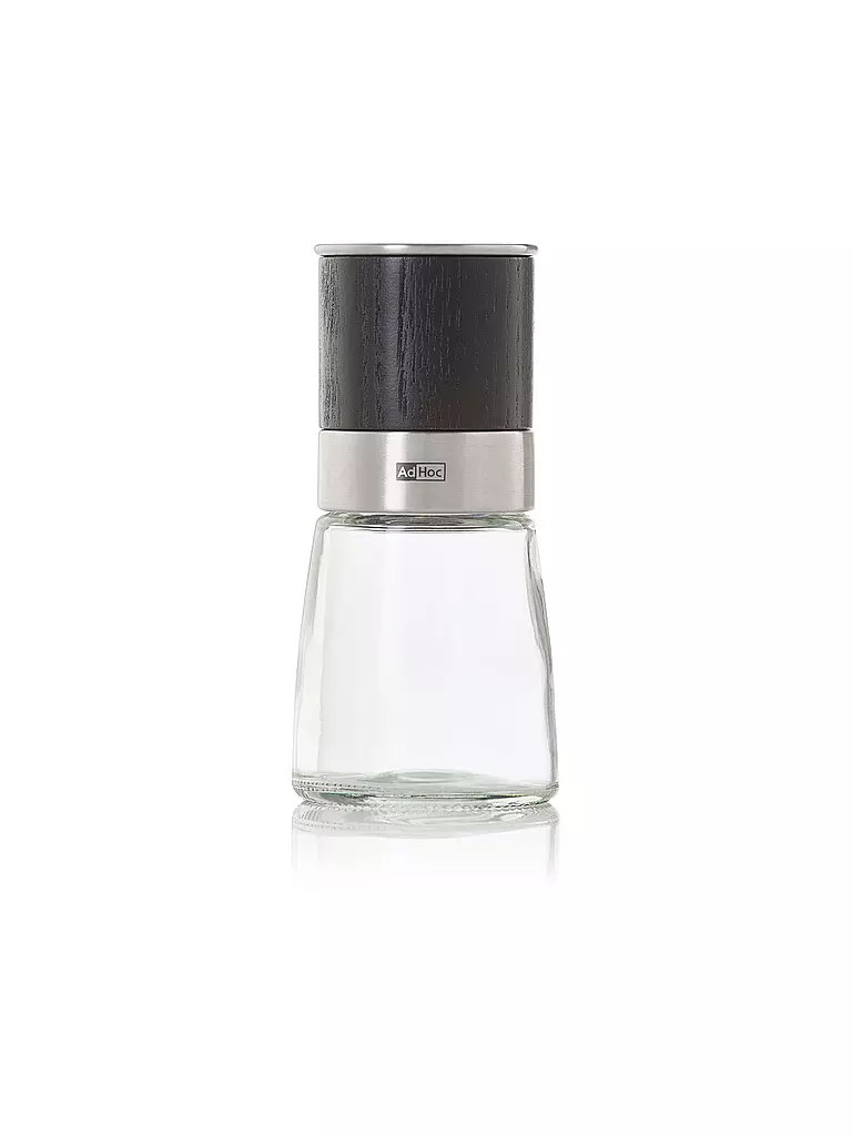 AD HOC Salz- / Pfeffermühle AKASIA 13,5cm Esche Dkl / Glas braun