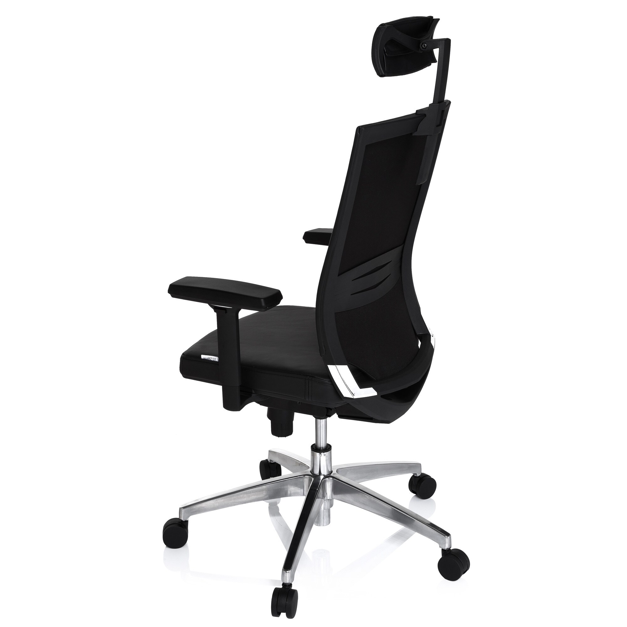Profi Bürostuhl PORTO MAX HIGH Leder mit Armlehnen (höhenverstellbar) hjh OFFICE