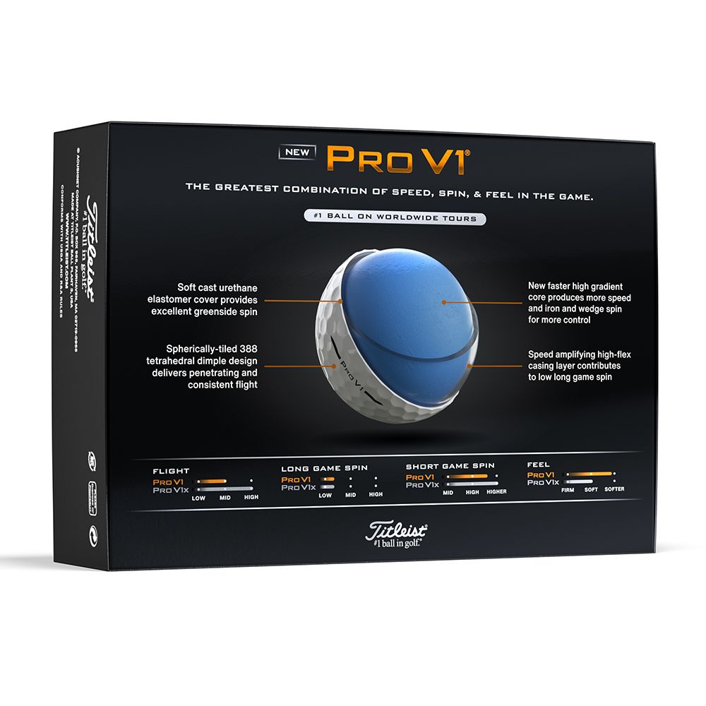Pro V1 Golfball Golfshopen.no Logo Hvit