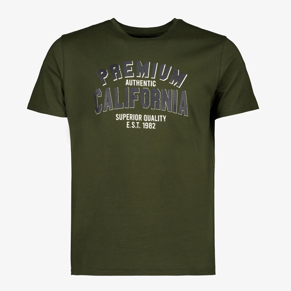 Unsigned heren T-shirt met print groen