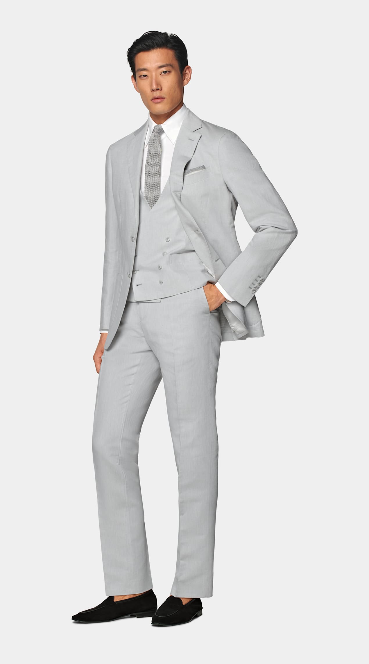 Gilet de costume gris clair