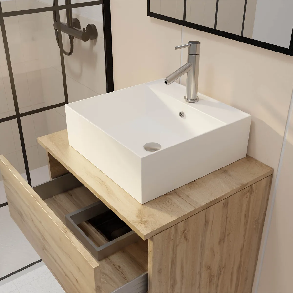 AURLANE Meuble salle de bain 60 cm