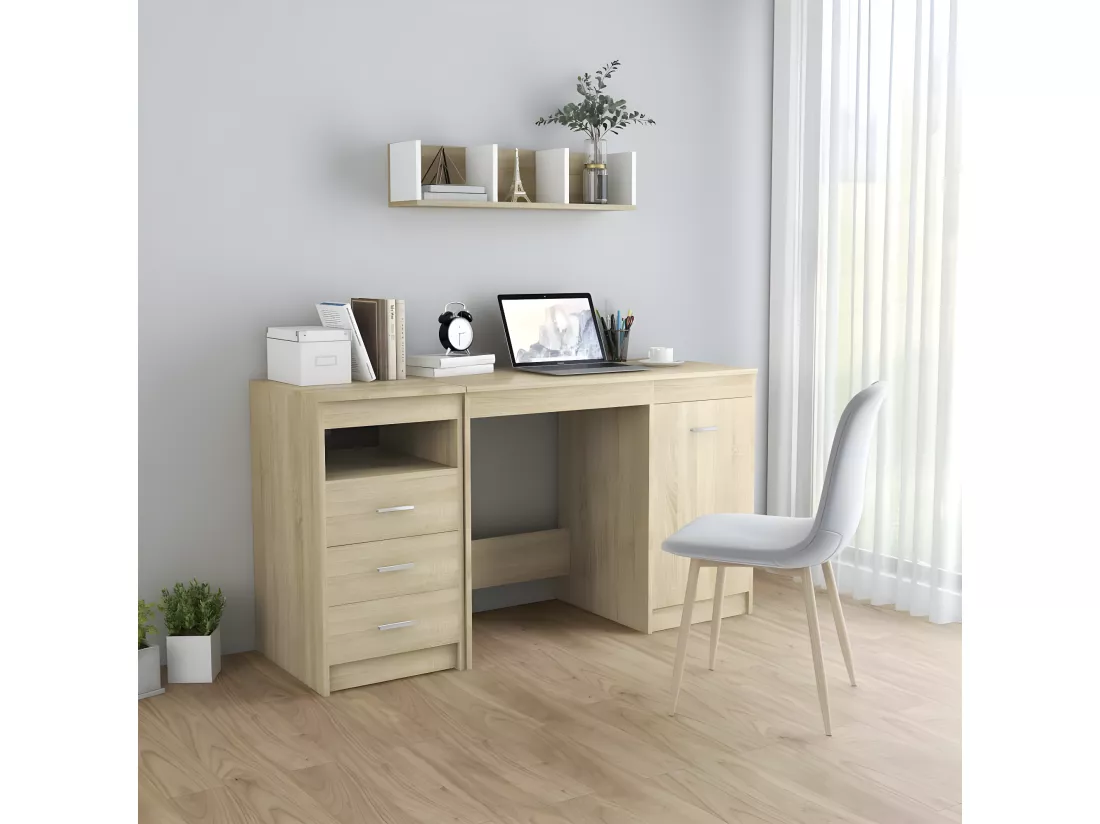 Bureau Chêne sonoma 140x50x76 cm Aggloméré