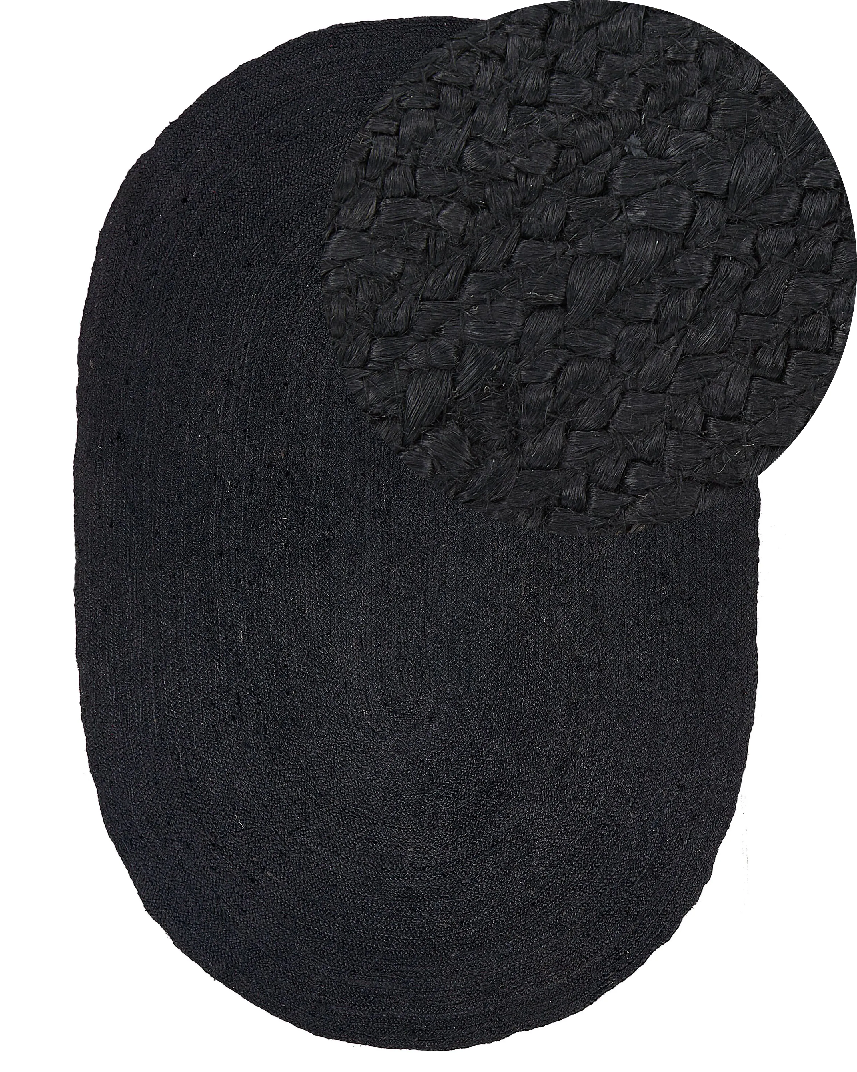 Vloerkleed DEMIRCI Zwart 160 x 230 cm Jute