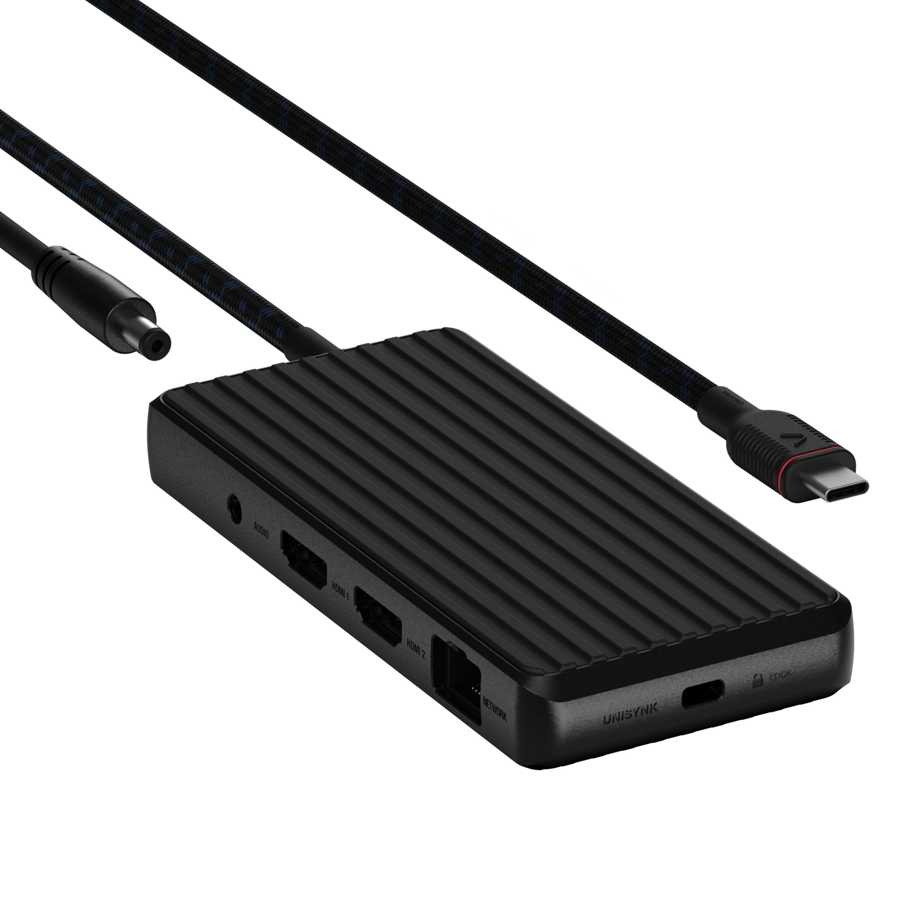 Unisynk USB-C-dokkingstasjon 9 porter 4K for to skjermer
