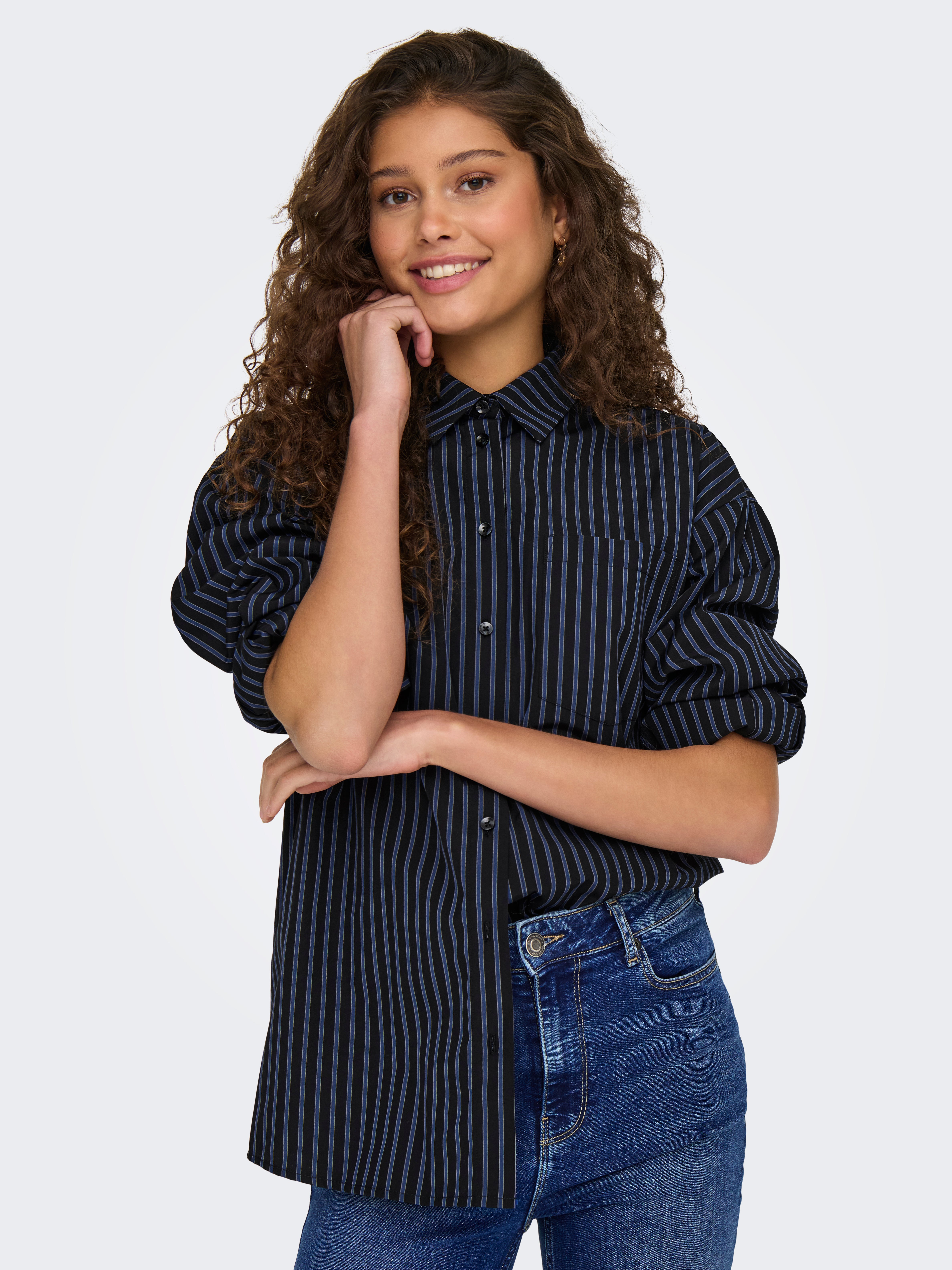 ONLPENA Popelin Hemd Black