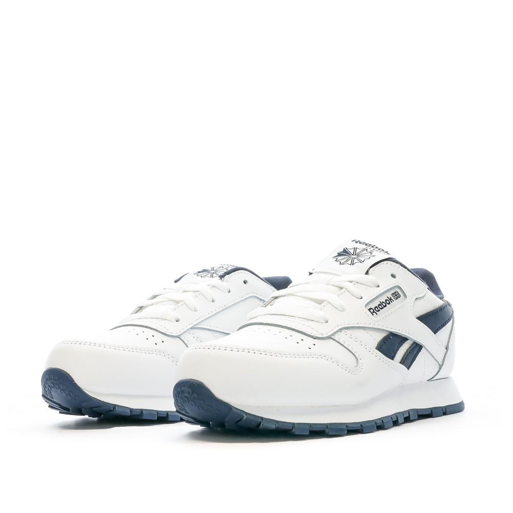 Reebok Baskets Blanche/Marine Garçon Reebok Classic Leather 100069851