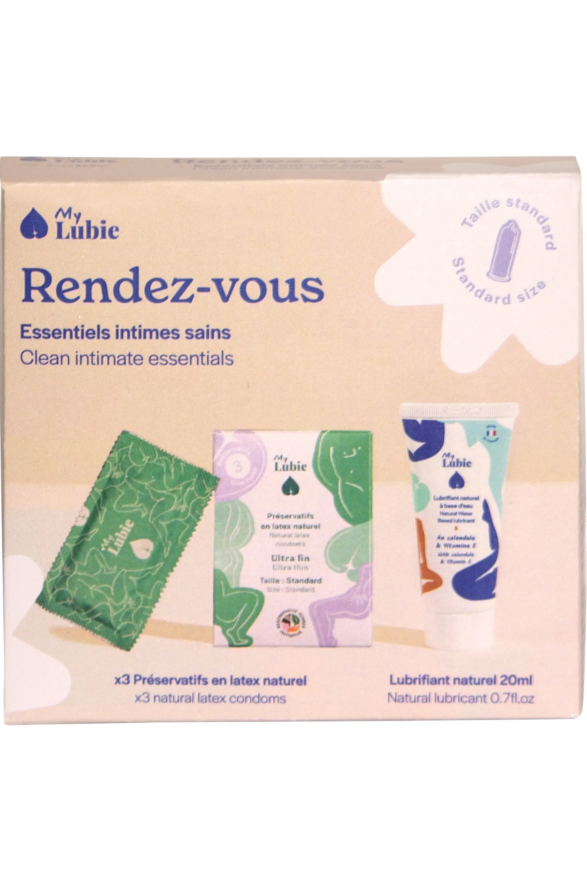 My Lubie Kit rendez-vous 3 préservatifs + 1 lubrifiant