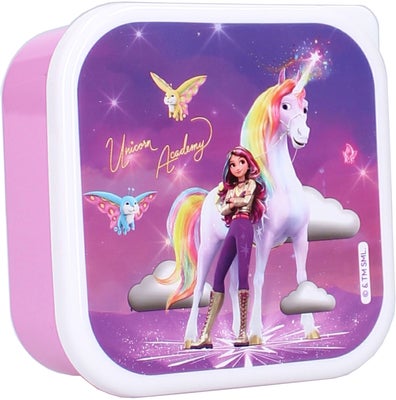 Unicorn Academy 3 in 1 Snackboks Fresh Bites, Lilla