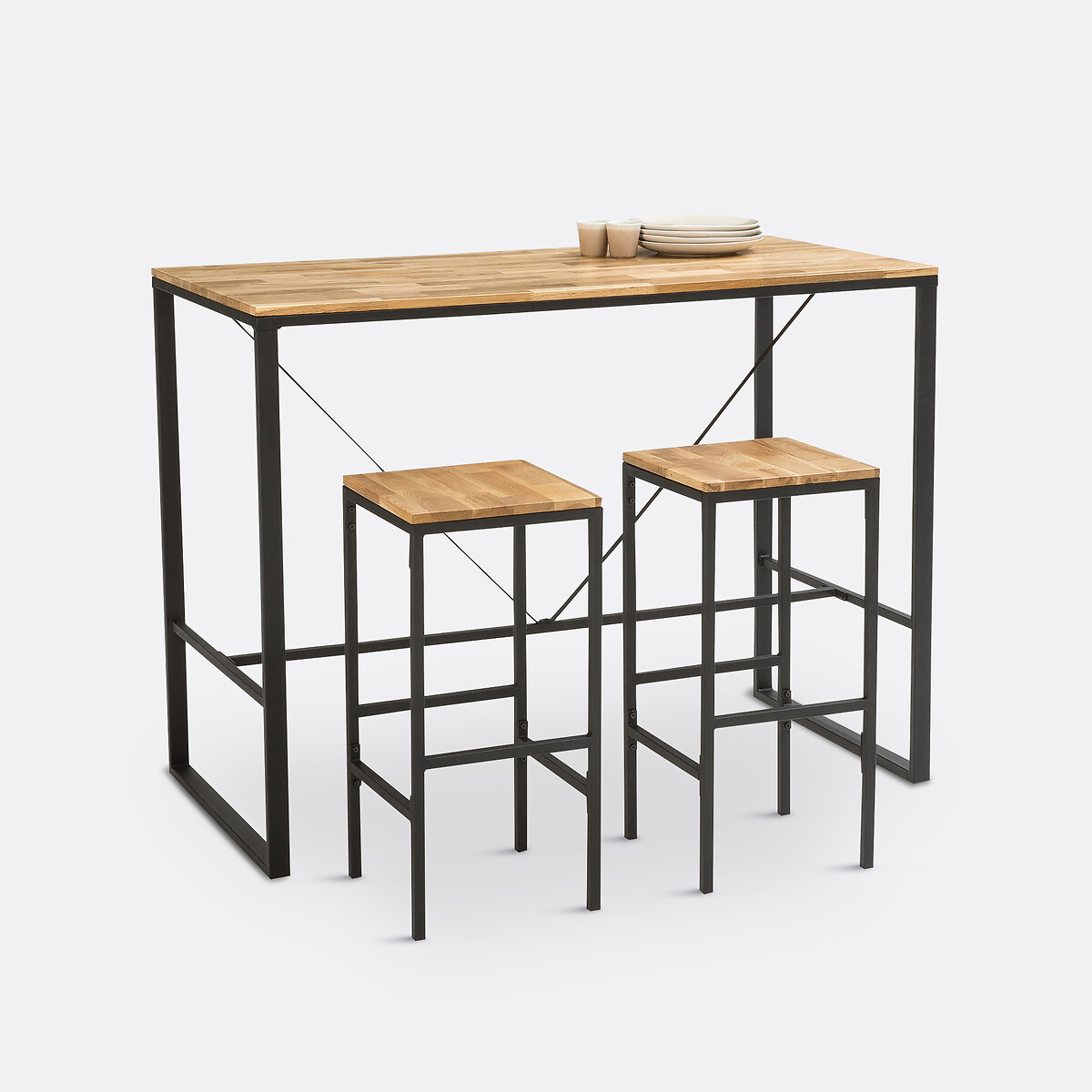 LA REDOUTE INTERIEURS<br>Conjunto de 2 banquetas altas de bar, Hiba