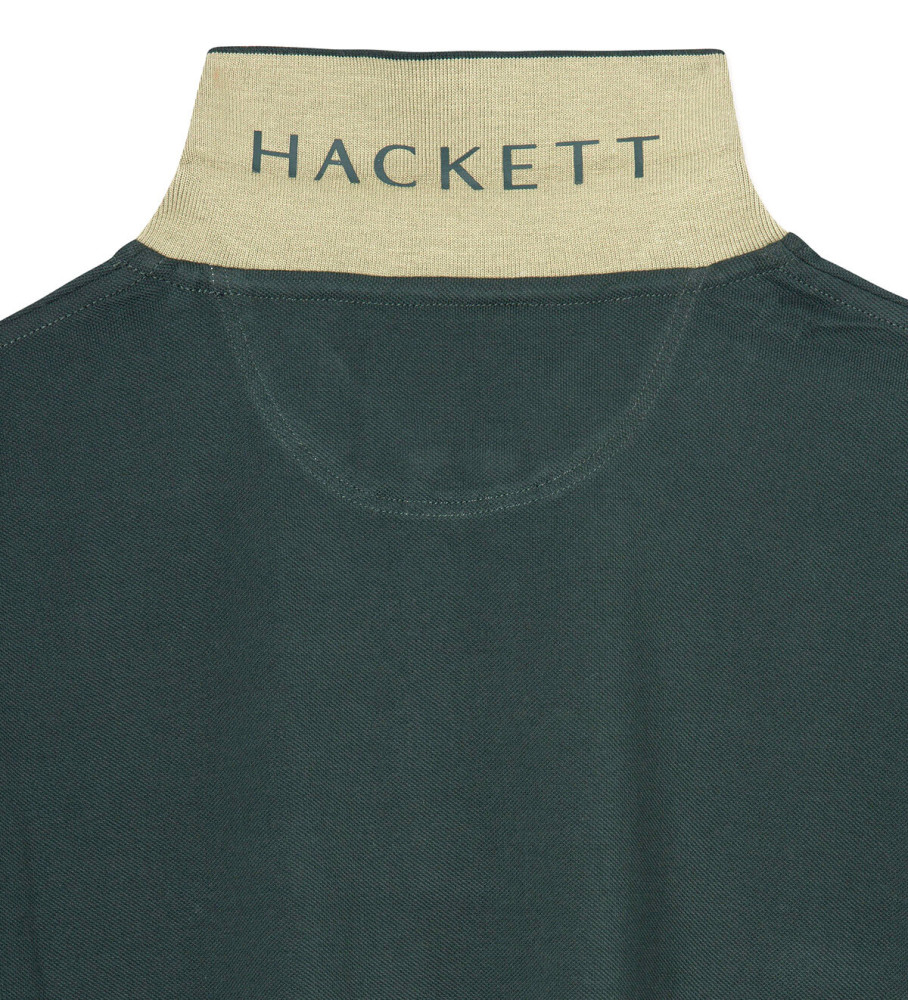 Polo Hackett Slim Fit com Logo verde