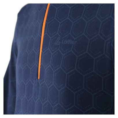 Haut Loeffler pour homme à manches longues m couche intermédiaire Hywa Bruce Transtex® - bleu foncé